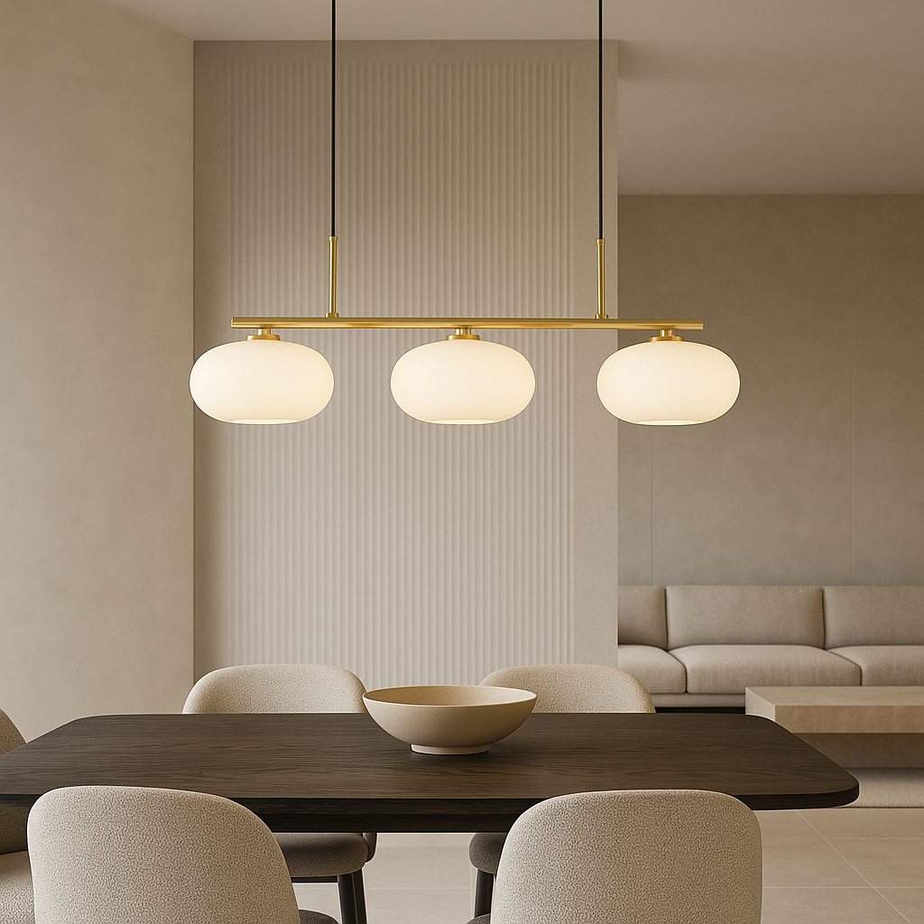 Lampe Suspendue Bauhaus à 3 Têtes - Design Épuré et Ambiance Chaleureuse