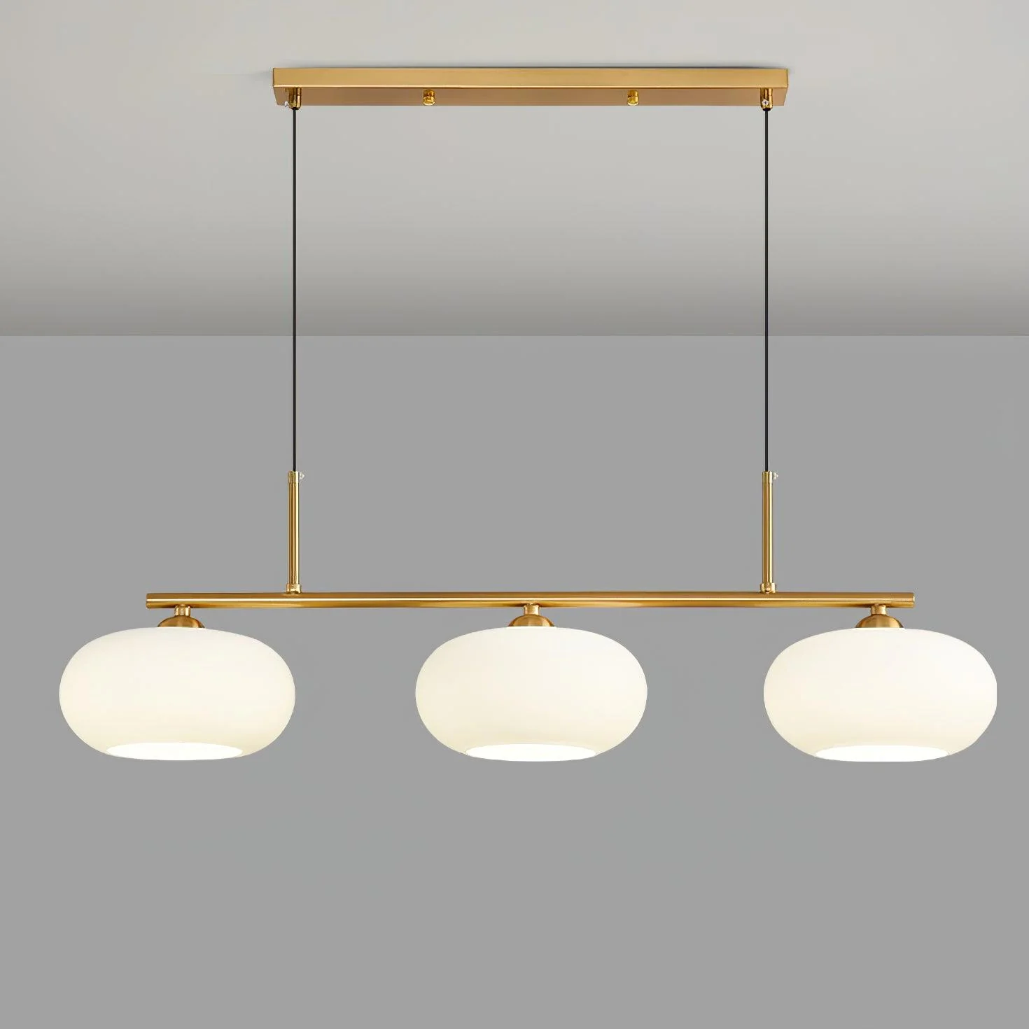 Lampe Suspendue Bauhaus à 3 Têtes - Design Épuré et Ambiance Chaleureuse