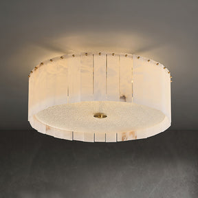 Lampe de Plafond en Albâtre - Élégance et Ambiance Chaleureuse
