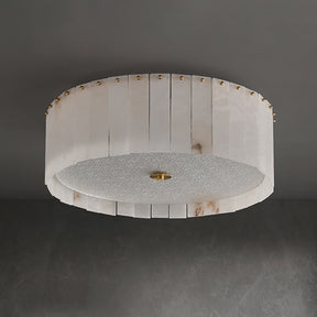 Lampe de Plafond en Albâtre - Élégance et Ambiance Chaleureuse
