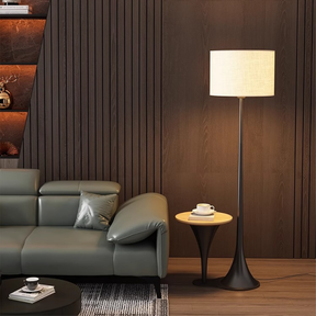 Lampe sur Pied en Soie - Élégance Contemporaine et Chaleur Accueillante