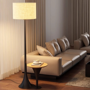 Lampe sur Pied en Soie - Élégance Contemporaine et Chaleur Accueillante