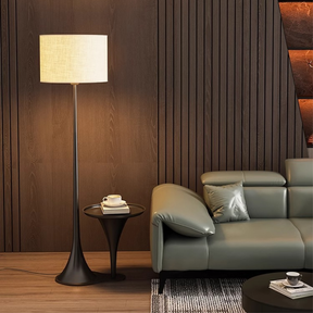 Lampe sur Pied en Soie - Élégance Contemporaine et Chaleur Accueillante