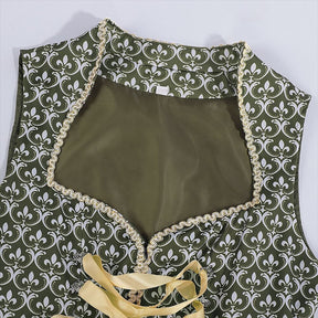 Robe dirndl verte brodée - Élégante avec Tablier Assorti
