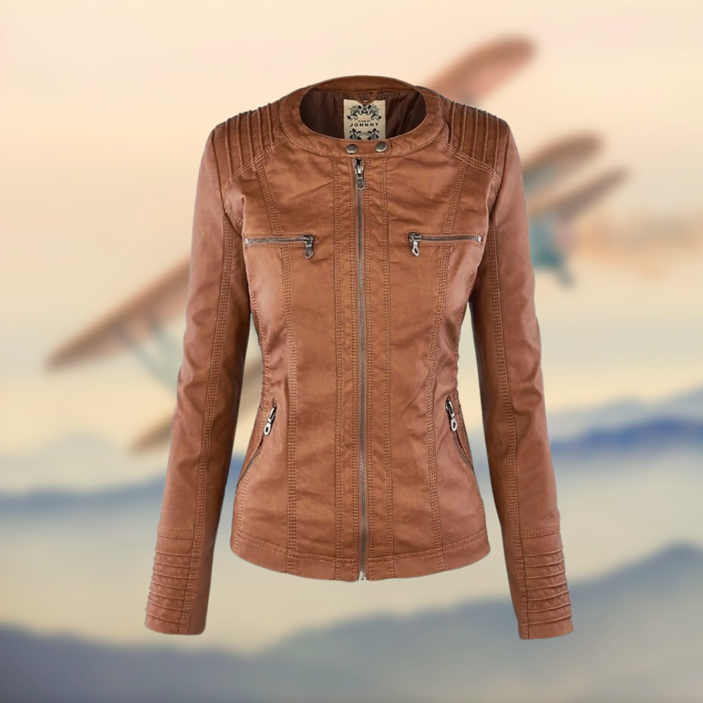 Veste en Cuir à Capuche pour Femmes - Élégante, Confortable et Fonctionnelle