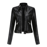 Veste en Cuir Ajustée pour Femmes - Élégance et Style Urbain Assuré