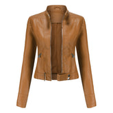 Veste en Cuir Ajustée pour Femmes - Élégance et Style Urbain Assuré