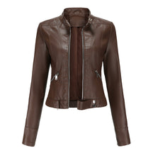 Veste en Cuir Ajustée pour Femmes - Élégance et Style Urbain Assuré