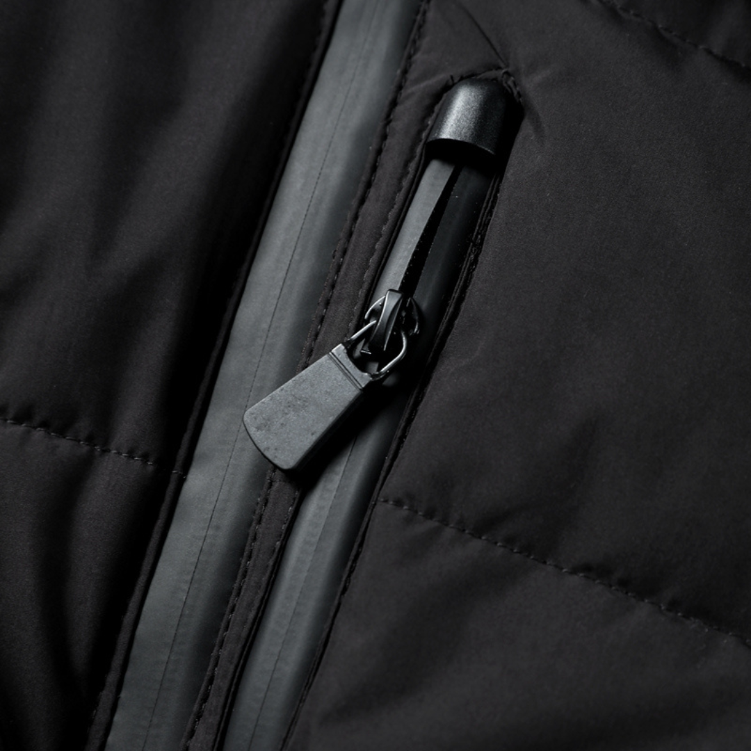 Veste Puffer Noire Étanche - Chaude et Élégante pour Femmes