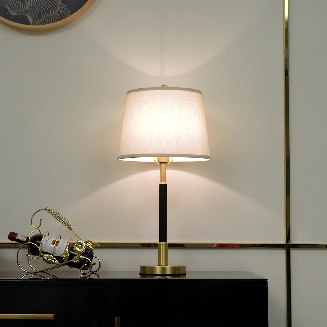 Lampe de Table en Laiton - Design Luxueux et Lumière Chaleureuse