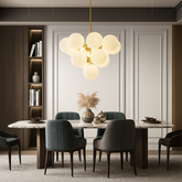 Lustre Scandinave en Verre - Design Élégant et Lumineux