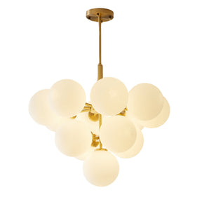 Lustre Scandinave en Verre - Design Élégant et Lumineux