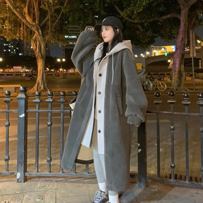 Manteau d'Hiver Long à Capuche - Protection Élégante contre le Froid
