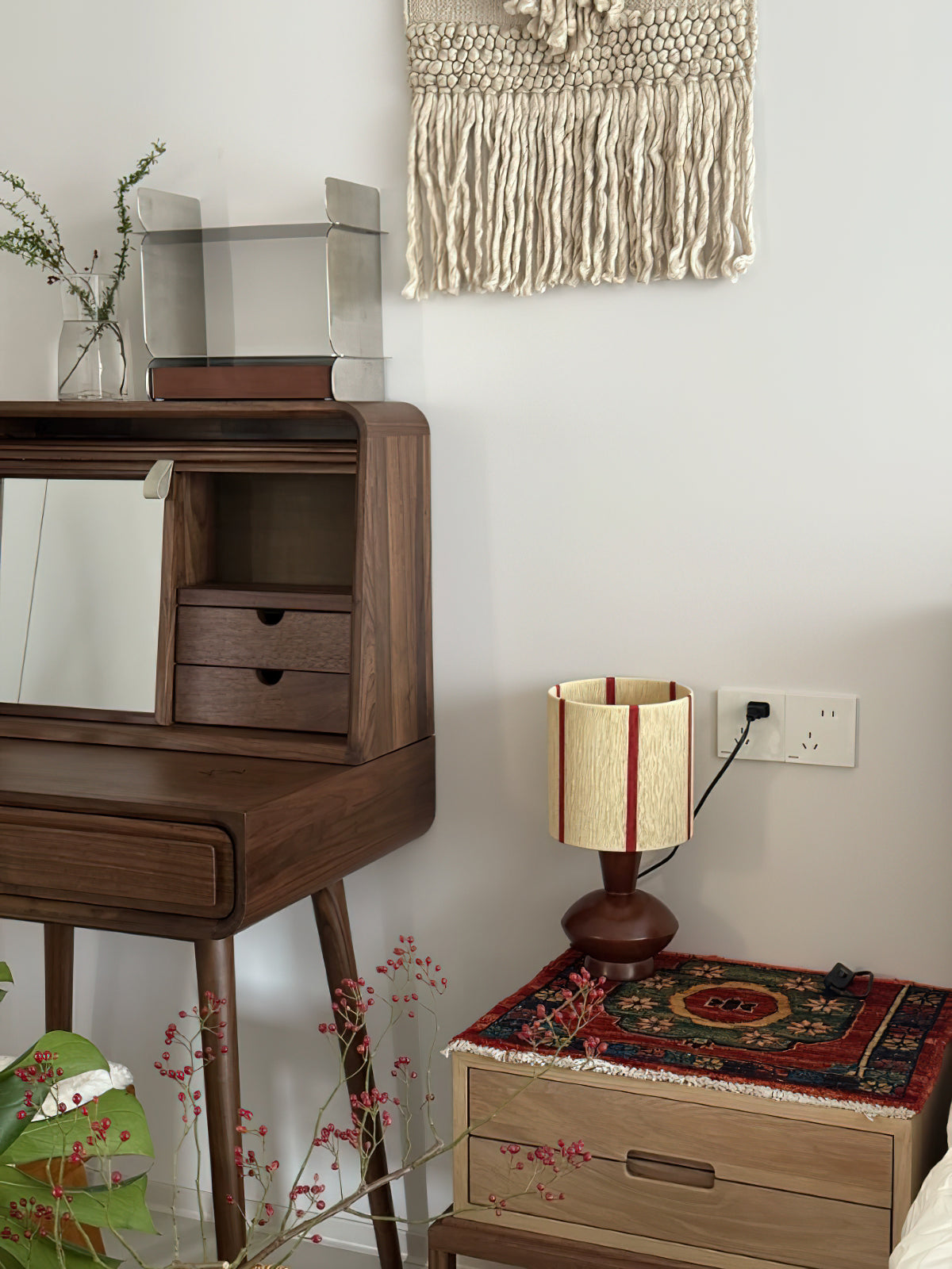 Lampe de Table en Bois Naturel - Élégance Intemporelle et Ambiance Cozy