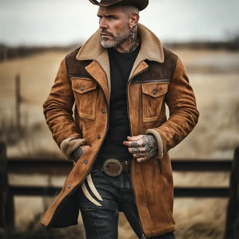 Manteau d'hiver pour Hommes - Doublure en Fausse Fourrure Douce