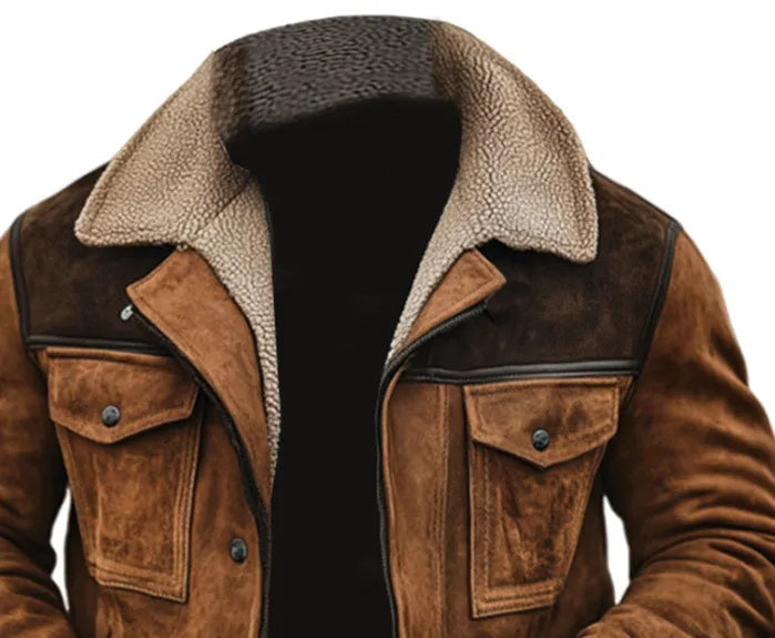 Manteau d'hiver pour Hommes - Doublure en Fausse Fourrure Douce