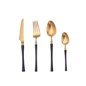Couverts en Acier Inoxydable 24 Pièces - Ensemble Élégant pour Dîner Chic