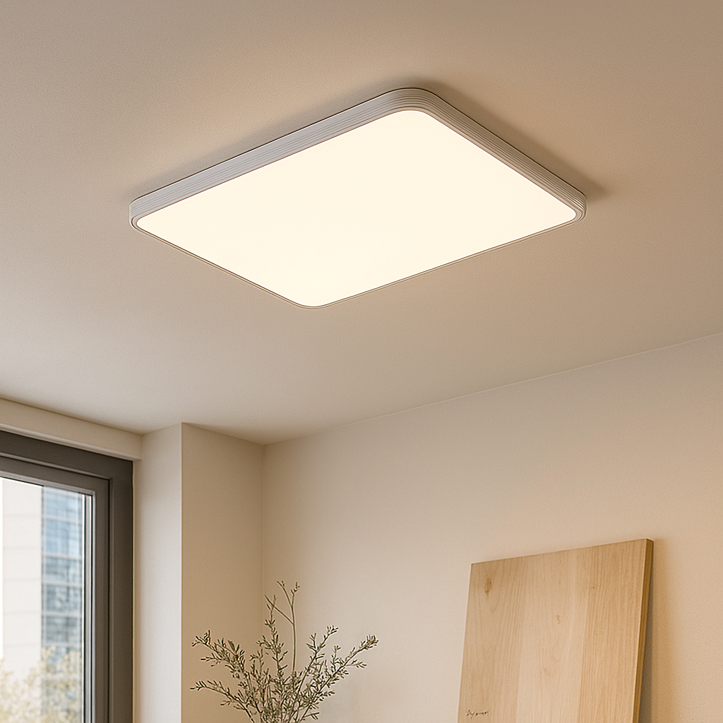 Lampe de Plafond Carrée Blanche - Éclairage Élégant pour Intérieur Contemporain