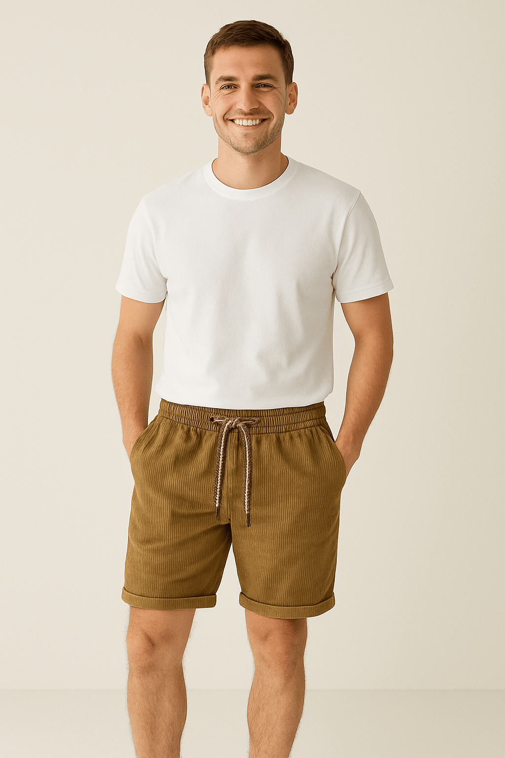 Shorts Décontractés en Velours Côtelé - Confort et Style Toute la Journée