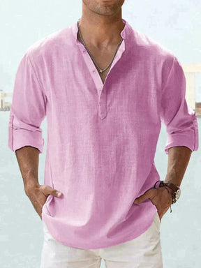 Chemise Longue Manche Élégante pour Homme - Confort en Lin et Style Décontracté