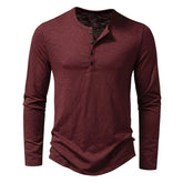 T-shirt Henley Élégant pour Homme - Confort et Style Polyvalent