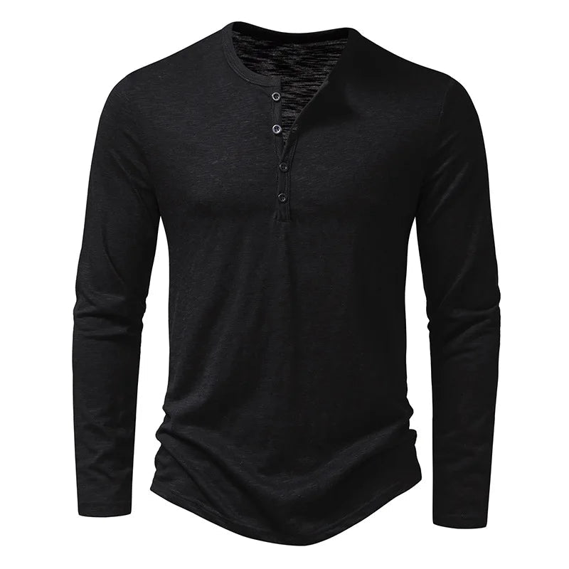T-shirt Henley Élégant pour Homme - Confort et Style Polyvalent