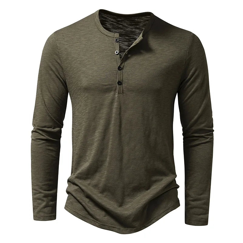 T-shirt Henley Élégant pour Homme - Confort et Style Polyvalent