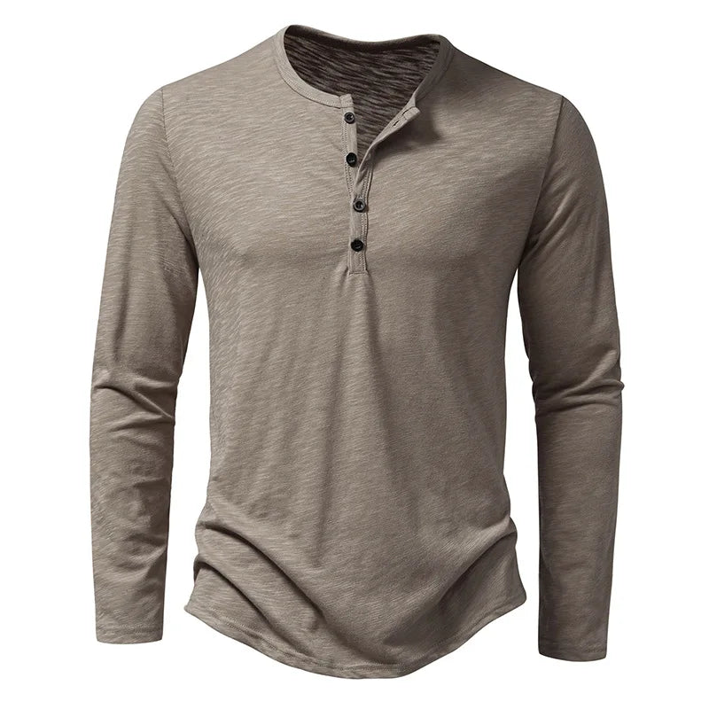 T-shirt Henley Élégant pour Homme - Confort et Style Polyvalent