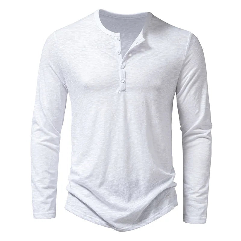 T-shirt Henley Élégant pour Homme - Confort et Style Polyvalent