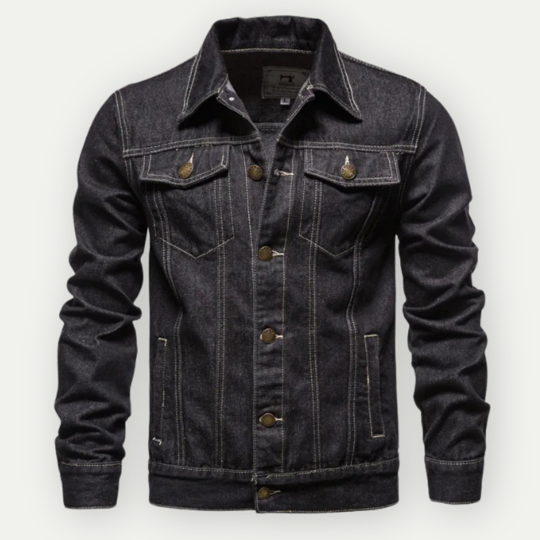 Veste en Denim Durable pour Homme - Style Classique et Confort Quotidien