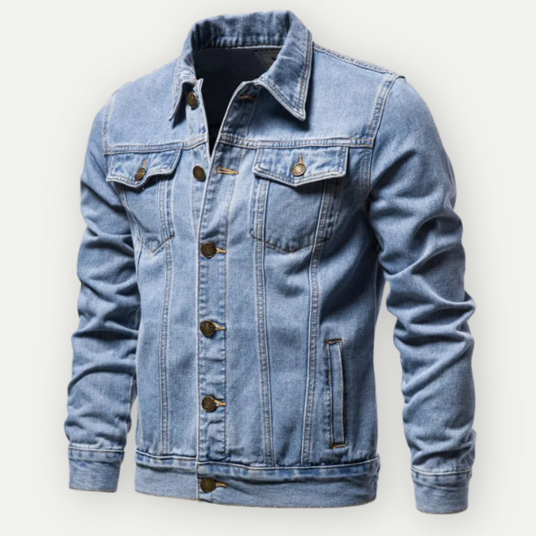 Veste en Denim Durable pour Homme - Style Classique et Confort Quotidien
