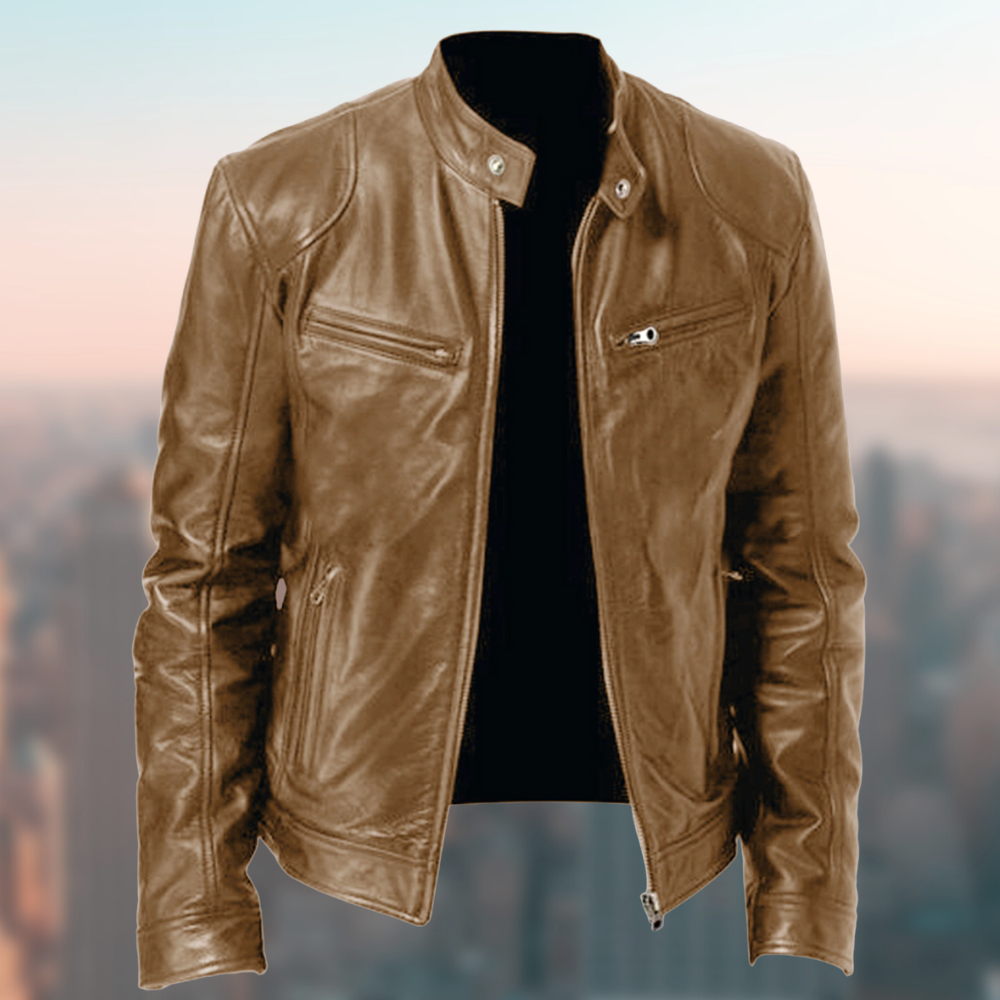 Veste en Cuir pour Hommes - Durable et Élégante avec Coupe Moderne