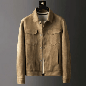 Veste Élégante en Daim pour Homme - Style Moderne et Polyvalent
