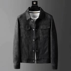 Veste Élégante en Daim pour Homme - Style Moderne et Polyvalent