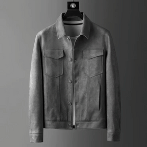 Veste Élégante en Daim pour Homme - Style Moderne et Polyvalent