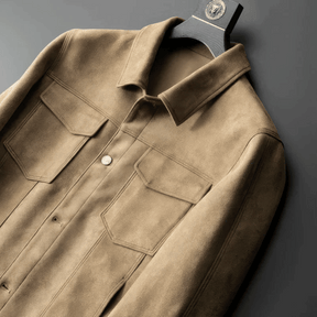 Veste Élégante en Daim pour Homme - Style Moderne et Polyvalent