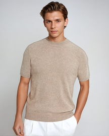 T-shirt en Cachemire pour Hommes - Confort Doux et Style Élégant