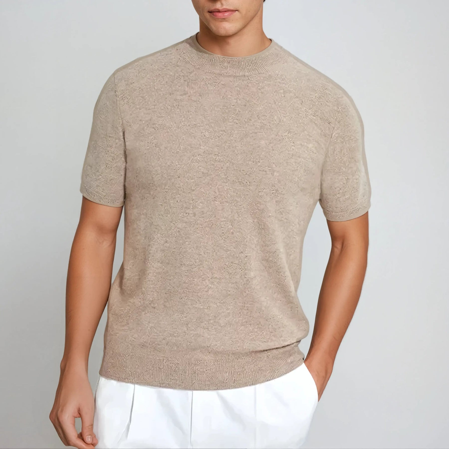 T-shirt en Cachemire pour Hommes - Confort Doux et Style Élégant
