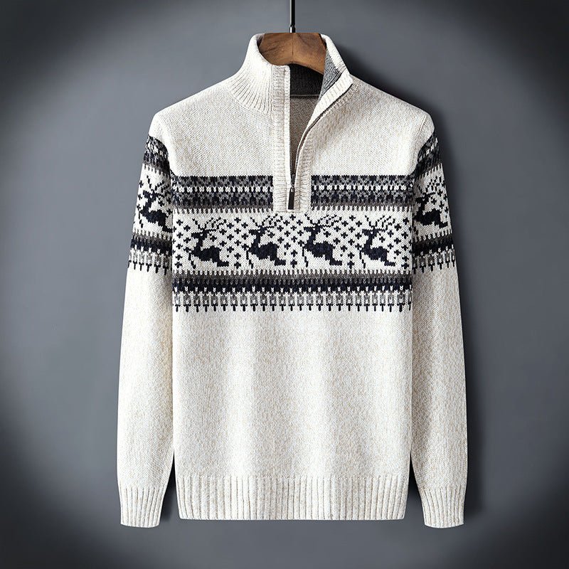 Pull Tricoté Festif Renne - Confort Douillet pour les Fêtes