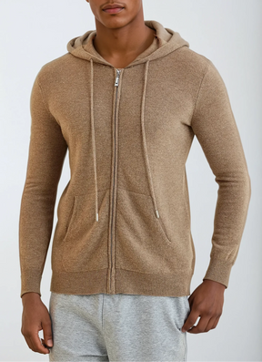 Gilet Zippé en Cachemire pour Hommes - Style Élégant et Confort Optimal
