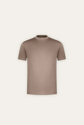 T-shirt khaki sur mesure luxe - Élégance Discrète et Confort Exceptionnel