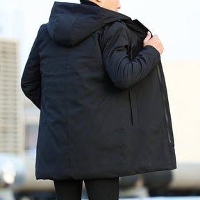 Manteau d'hiver pour Homme - Élégant et Matelassé avec Capuche