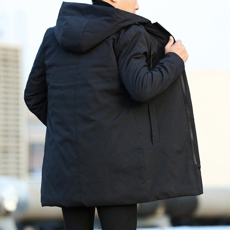 Manteau d'hiver pour Homme - Élégant et Matelassé avec Capuche