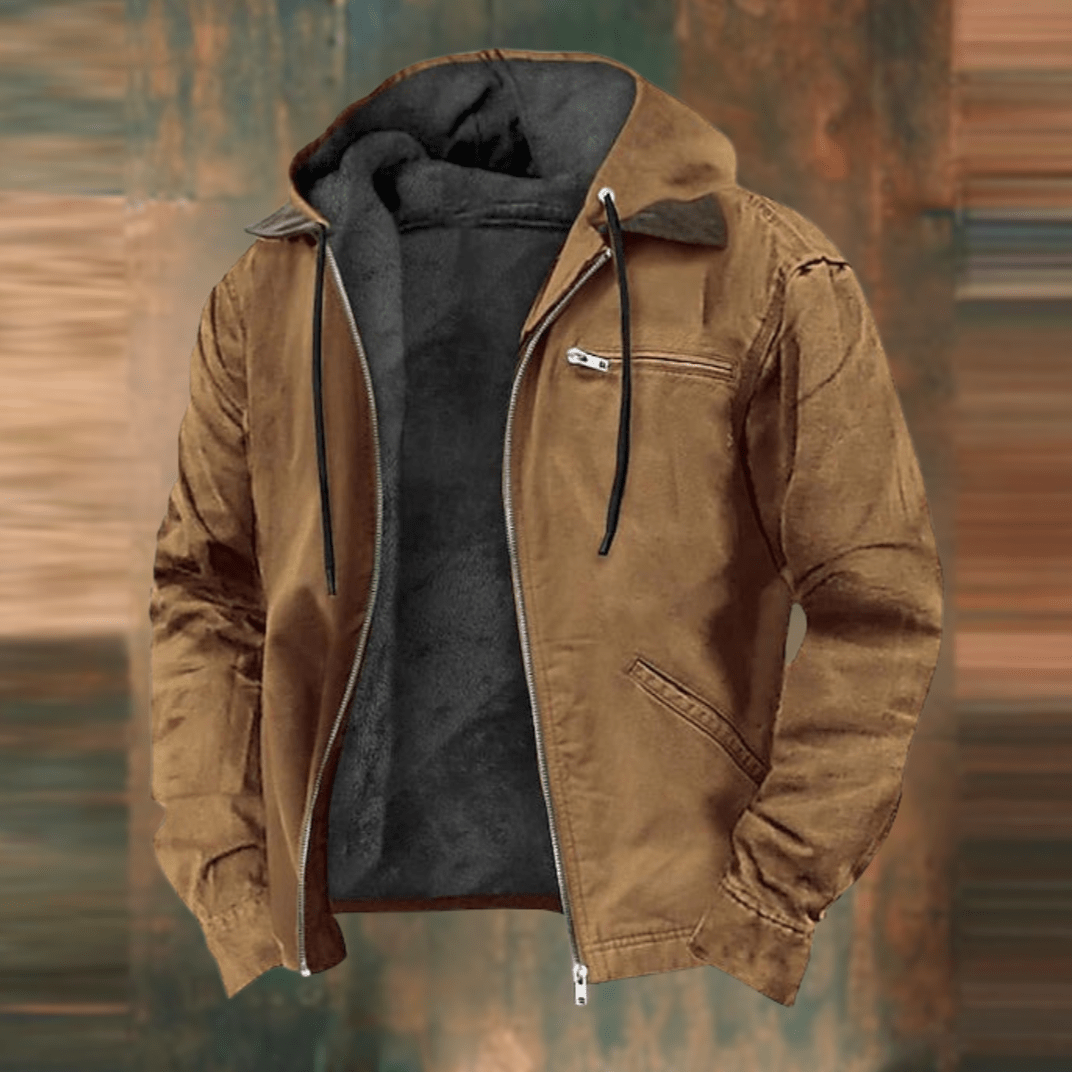 Veste Bomber à Capuche pour Homme - Confort Doux et Style Vintage