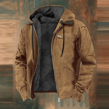 Veste Bomber à Capuche pour Homme - Confort Doux et Style Vintage