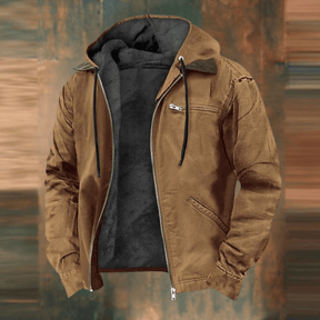 Veste Bomber à Capuche pour Homme - Confort Doux et Style Vintage