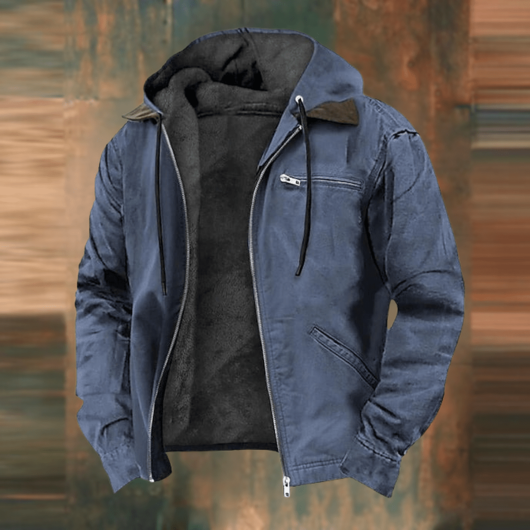Veste Bomber à Capuche pour Homme - Confort Doux et Style Vintage