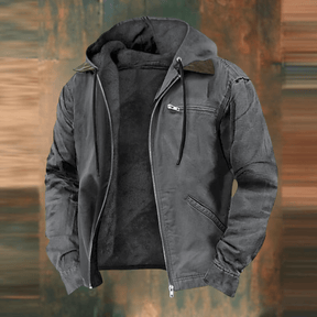 Veste Bomber à Capuche pour Homme - Confort Doux et Style Vintage