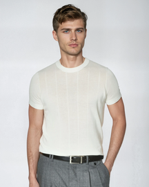 T-shirt Côtelé pour Hommes - Style Élégant et Confort Durable