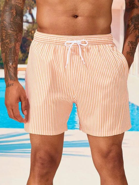 Short de Bain Rayé pour Hommes - Confort et Style à la Plage